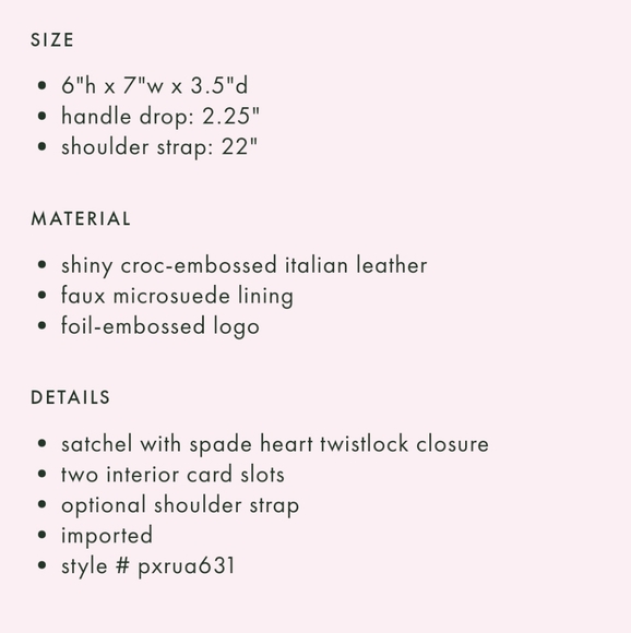 Kate Spade Romy Small Croc-Embossed Satchel - Picture 4 of 5